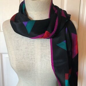 Vintage Abstract Silk Scarf